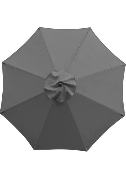 Şemsiye Yedek Bezi 3 Metre 8 Taraflı Bahçe Şemsiyesi Yedek Kapak Gri (Yurt Dışından)