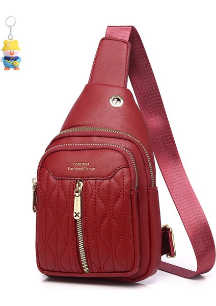 Bayan Göğüs Çantası Moda Spor Çok Yönlü Mini Crossbody Çantası Bayan Bel Çantası Çantası (Yurt Dışından)