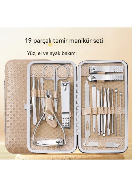 Kulak Kaşığı ile Tırnak Güzellik Makası, Tırnak Taşlama ve Manikür 19 Parçalı Tırnak Dekorasyon Araçları (Yurt Dışından) fiyatları