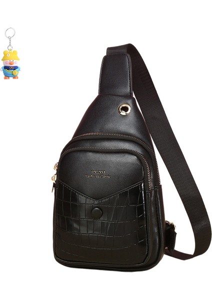 Göğüs Çantası Bayan Moda Omuz Crossbody Çantası Büyük Kapasiteli Su Geçirmez Veri Deliği ile Sırt Çantası Gündelik (Yurt Dışından)
