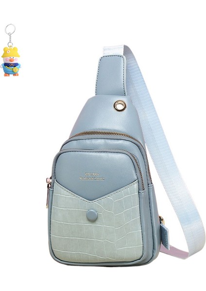 Göğüs Çantası Bayan Moda Omuz Crossbody Çantası Büyük Kapasiteli Su Geçirmez Veri Deliği ile Sırt Çantası Gündelik (Yurt Dışından)