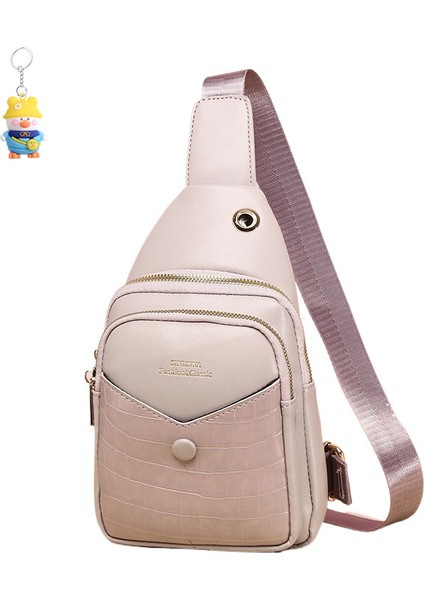 Göğüs Çantası Bayan Moda Omuz Crossbody Çantası Büyük Kapasiteli Su Geçirmez Veri Deliği ile Sırt Çantası Gündelik (Yurt Dışından)