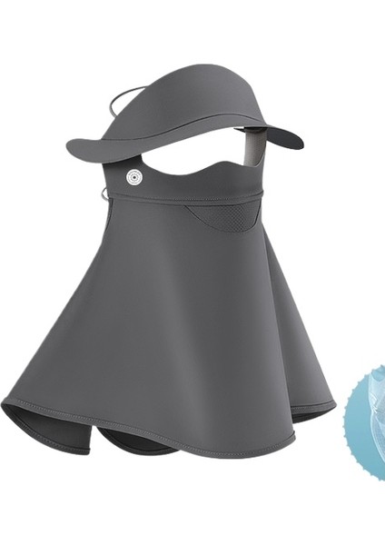 Erkekler ve Kadınlar Için Yaz Açık Güneş Gölgesi Tam Yüz Nefes Alabilir Alın ve Boyun Çok Fonksiyonlu Güneş Koruma Şapkası (Yurt Dışından)