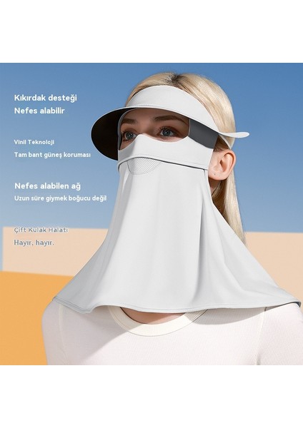 Erkekler ve Kadınlar Için Yaz Açık Güneş Gölgesi Tam Yüz Nefes Alabilir Alın ve Boyun Çok Fonksiyonlu Güneş Koruma Şapkası (Yurt Dışından) modelleri