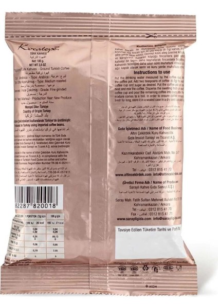 Kocatepe Türk Kahvesi 24 Lü 100GR