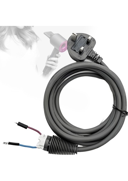 Dyson HS01/HS05 Saç Şekillendirici Saç Çubuğu Için Yedek Saç Kurutma Makinesi Kablosu Güç Kablosu Ac Şarj Kablosu Ingiltere Fişi (Yurt Dışından) fırsatları