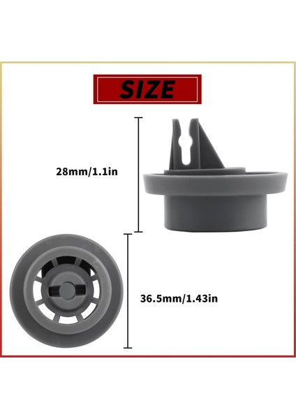 8 Paket DD66-00023A Bulaşık Makinesi Raf Silindiri Samsung Bulaşık Makinesi Alt Bulaşık Makinesi Tekerlekleri Için Yedek 2002711'I Değiştirir (Yurt Dışından)