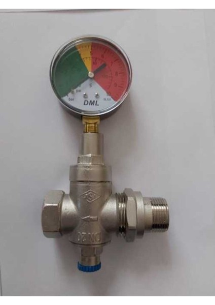 Su Basınç Düşürücü Dms Y-A60 Manometre 63 mm 0 ile 10 Bar 3/4