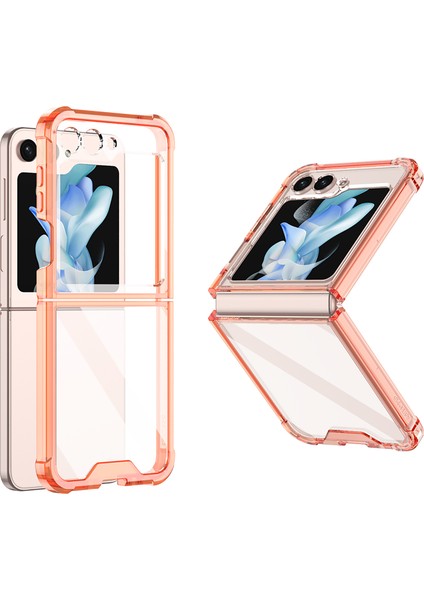 Samsung Galaxy Z Flip5 5g Şeffaf Telefon Kılıfı Yumuşak Tpu Hava Yastığı Düşmeyi Önleyici Kapak (Yurt Dışından)