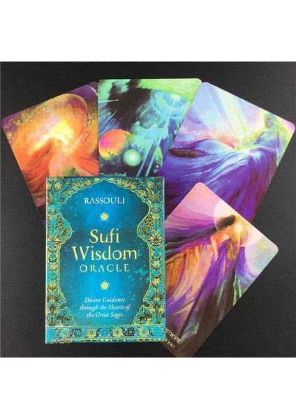64 Adet TT52 Stili Tarot Kartları Güverte Sufi Bilgelik Kadınlar Kızlar Için Oracle Kartları Kartları Oyun Masa Oyunu Aile Hediye Parti Iskambil Kartları (Yurt Dışından)