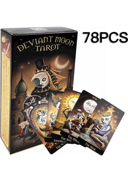 Sapık Ay Stili Anima Mundi Tarot Destesi 78 Kılavuz Kitaplı Kart Destesi Doğa Destesi Gizli Kehanet Kartları Büyük ve Küçük Arkana Oyunu Yaldızlı Köken (Yurt Dışından)