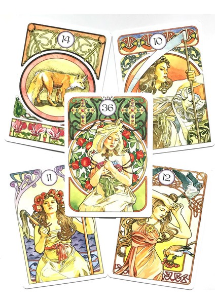 Oracle Stili Yazım 36CARD Art Nouveau Lenormand Oracles Kartları Tarot Oyunu ve Aralarından Seçim Yapabileceğiniz Çeşitli Tarot Kartları (Yurt Dışından)