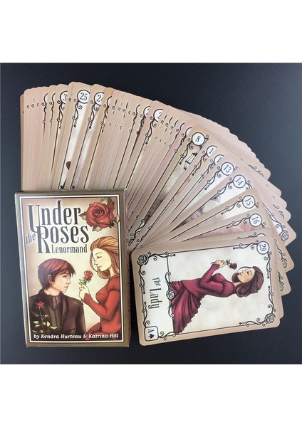 44 Adet TS33 Tarzı Güllerin Altında Lenormand Tarot Kartları Aile Partisi Için Oracle Kartları Oynarken Yapboz Eğlence (Yurt Dışından)