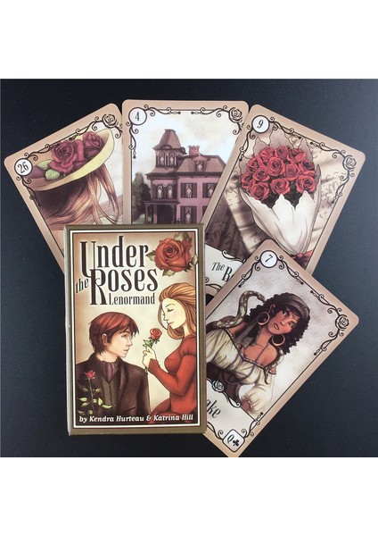 44 Adet TS33 Tarzı Güllerin Altında Lenormand Tarot Kartları Aile Partisi Için Oracle Kartları Oynarken Yapboz Eğlence (Yurt Dışından)