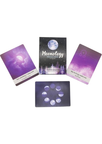Bordo Tarzı 44 Kart Moonology Oracle Kart Oyunları Ingilizce Versiyonu Aile Tatili Parti Masa Oyunu Kehanet Kader Tarot Kartları (Yurt Dışından)