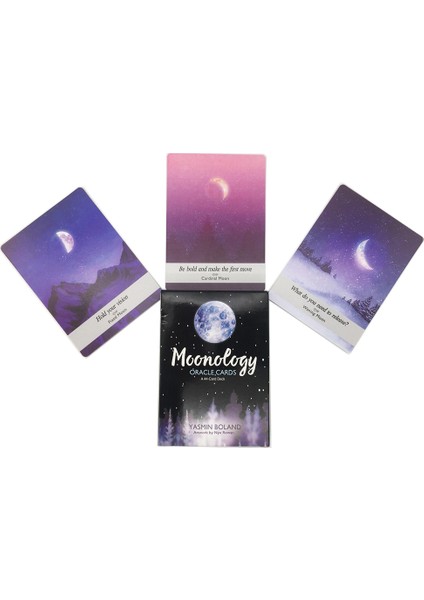Bordo Tarzı 44 Kart Moonology Oracle Kart Oyunları Ingilizce Versiyonu Aile Tatili Parti Masa Oyunu Kehanet Kader Tarot Kartları (Yurt Dışından)