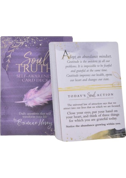 49X49CM Tarzı Yeni Soul Truth Kişisel Farkındalık Kartı Destesi Hayatınızı Değiştirecek Günlük Sorular Pdf Rehberi Ile Tarot Oracle Kartları (Yurt Dışından)