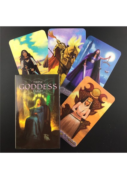 78 Adet TT49 Tarzı Üçlü Tanrıça Tarot Kartları Ingilizce Versiyonu Tarot Güverte Kurulu Oyun Kartları Kadınlar Için Kehanet Kader Ev Aile Oyunları (Yurt Dışından)