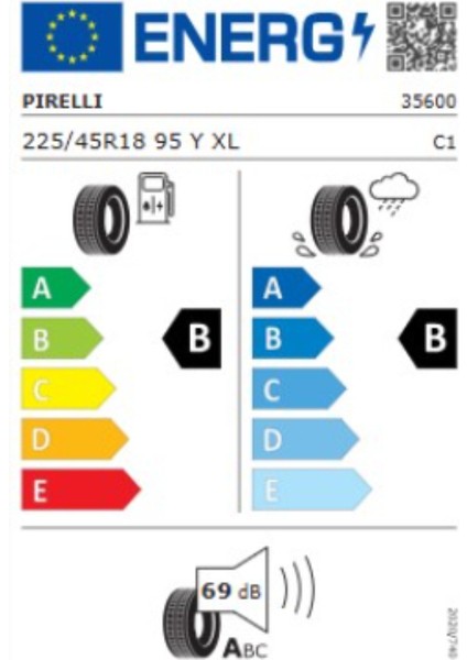 225/45R18 95Y R-F Cınturato P7C2 (Moe) Xl - Yaz Lastiği (2025 Üretim)