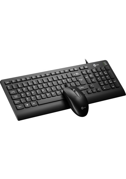 CM103 USB Kablolu Türkçe Q Klavye & Mouse Set Siyah