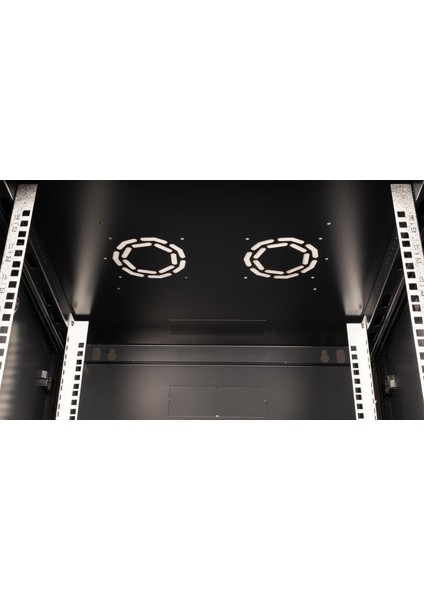 18U 19" Duvar Tipi Rack Kabinet – Genişlik: 600 mm | Derinlik: 600 mm – Siyah indirimleri
