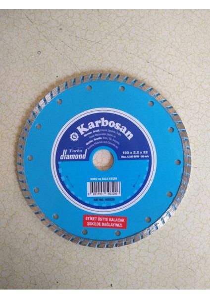 Turbo Kanallı Seramik-Granit-Taş 180 mm