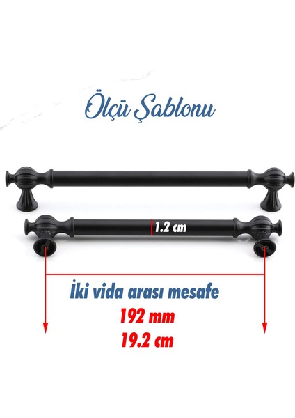 Mobilya Metal Kulp Mutfak Çekmece Dolap Dolabı Kapak Kulpları Kulbu Kulpu 192 mm Siyah 192 cm modelleri