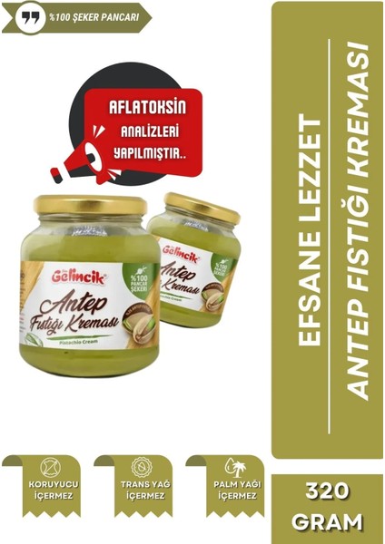 Kahvaltılık Sürülebilir Antep Fıstığı Kreması 320 gr