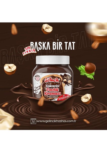 Parçacıklı Kakaolu Fındık Kreması 650 gr Pet (%25 Fındıklı)