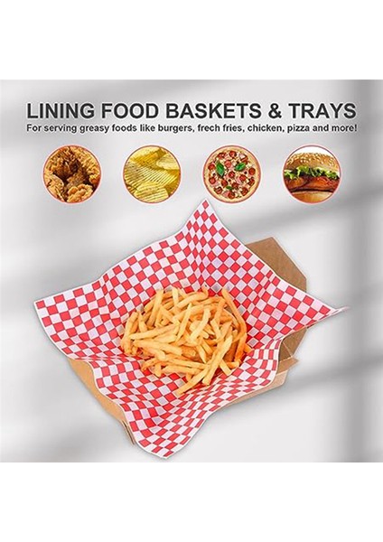 300 Yaprak Yağ Emici Kağıt Gıda Kaplaması Yağ Geçirmez Kağıt Sandviç Kağıdı Ped Kağıdı Hamburger Sarma Kağıdı (Yurt Dışından)