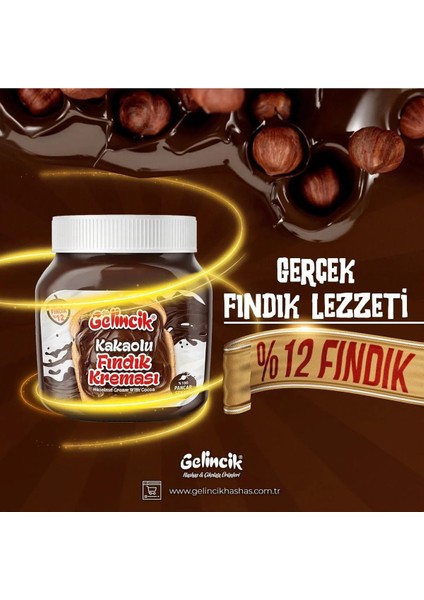 Parçacıklı Kakaolu Fındık Kreması 650 gr Pet (%25 Fındıklı)
