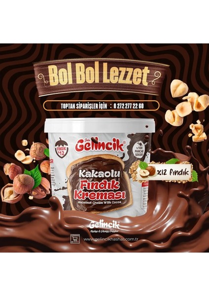 Parçacıklı Kakaolu Fındık Kreması 650 gr Pet (%25 Fındıklı)