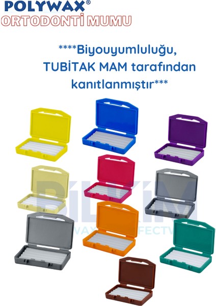 10 Adet Karışık Aromalı Ortodonti Mumu- Diş Teli Mumu - Braket Mumu Wax- Ortodontik Wax