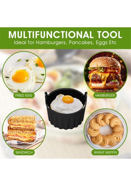6 Adet Silikon Hava Fritözü Yumurta Kalıbı Tekrar Kullanılabilir Hava Fritözü Yumurta Haşlama Makinesi Yapışmaz Kek Muffin Kapları Mikrodalga Fırın Için (Yurt Dışından)