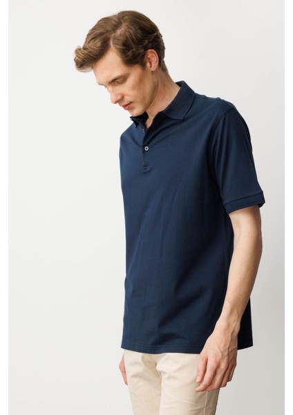 Erkek Polo Yaka T-Shirt Lacivert modelleri