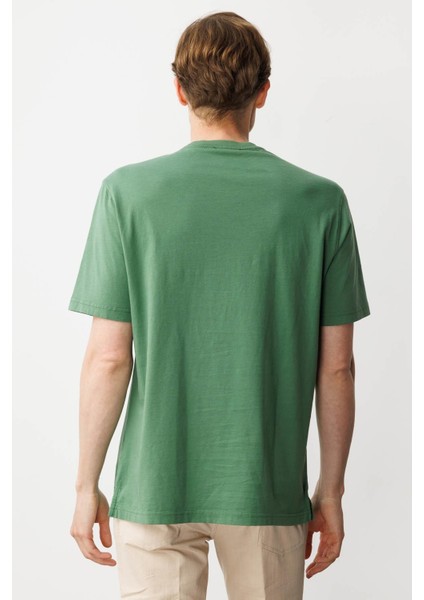 Erkek Sıfır Yaka T-Shirt A.yeşil modelleri