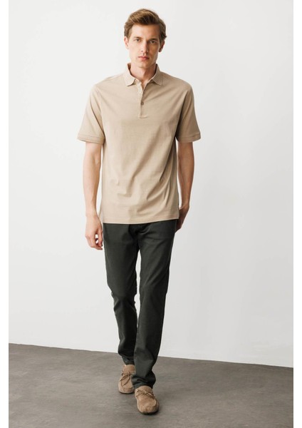 Erkek Polo Yaka T-Shirt K.bej indirimleri