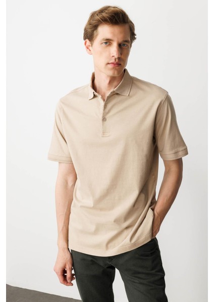 Erkek Polo Yaka T-Shirt K.bej fırsatları