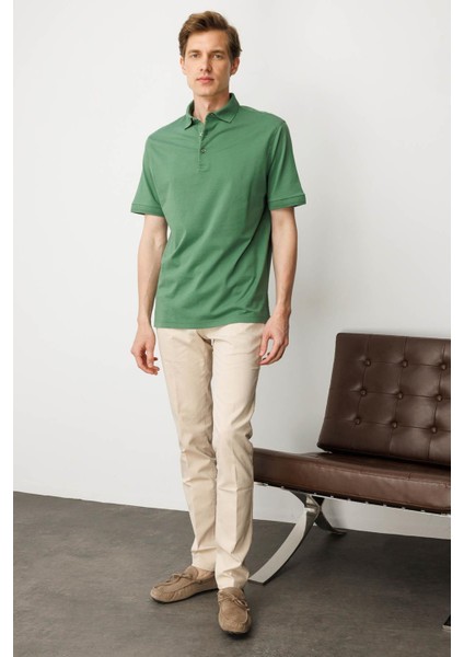 Erkek Polo Yaka T-Shirt A.yeşil indirimleri