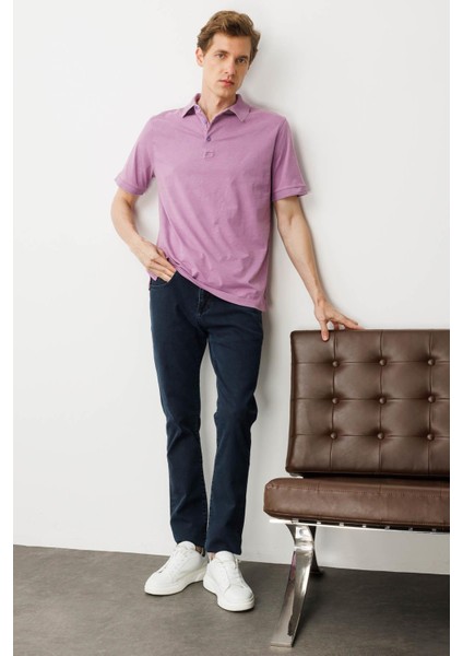 Erkek Polo Yaka T-Shirt Lila fiyatları
