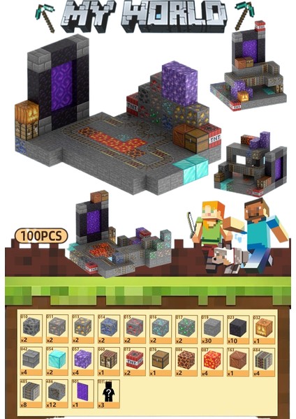 Benim Dünyam Küp Manyetik Emici Mıknatıs Hediye Puzzle Yapboz Blok Oyuncaklar (Yurt Dışından)