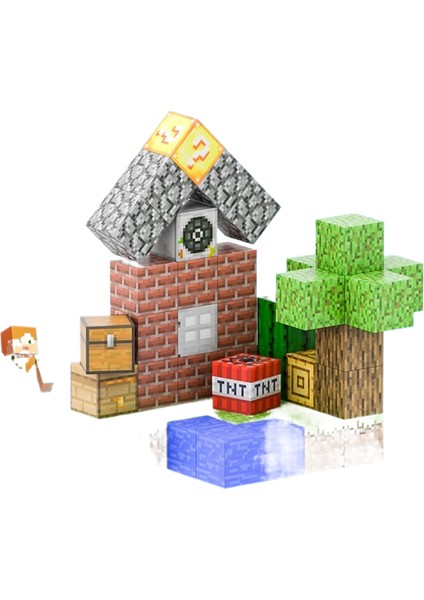 Benim Dünyam Küp Manyetik Emici Mıknatıs Hediye Puzzle Yapboz Blok Oyuncaklar (Yurt Dışından)