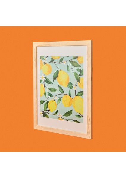 Deco Lime Cello Duvar Panosu - Yeşil / Sarı - 30X40 cm