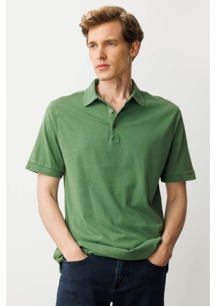 Erkek Polo Yaka T-Shirt A.yeşil
