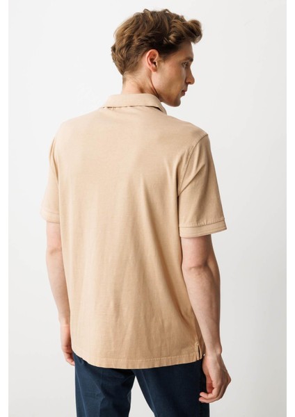 Erkek Polo Yaka T-Shirt K.bej modelleri