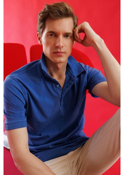 Erkek Polo Yaka T-Shirt Saks