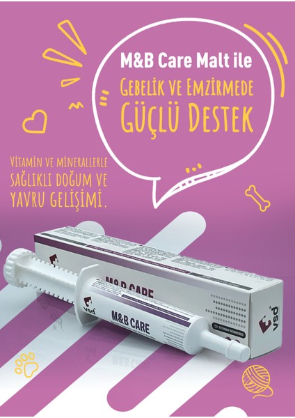 M&b Care Kediler Için Gebelik, Emzirme Desteği 30ML Malt