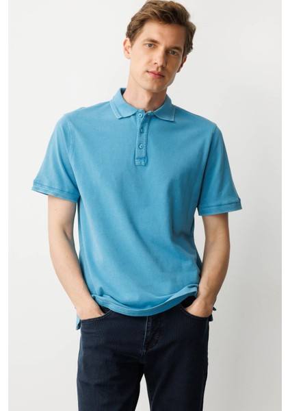Erkek Polo Yaka T-Shirt Turkuaz fırsatları