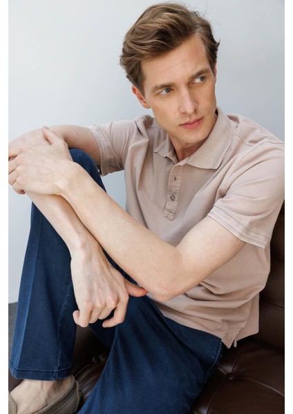 Erkek Polo Yaka T-Shirt Vizon