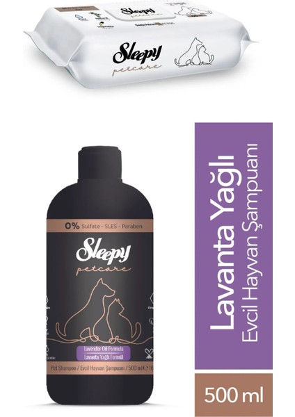 Petcare Evcil Hayvan 60'lı Islak Havlusu ve Şampuan 500ML